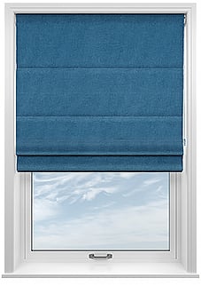Ashbourne (Blackout), Caspian Blue - Twist&Fit Roman Blind